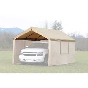 lot S38A image: 10 x 20 Steel Frame Canopy With Side Walls - Beige