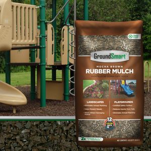 lot S40 image: GroundSmart Rubber Mulch, Mocha Brown, 3.0 cu ft ( 2 x 1.50 cu ft bags)