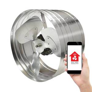 lot S42 image: Master Flow 1450 CFM Wi-Fi Power Gable Mount Attic Fan