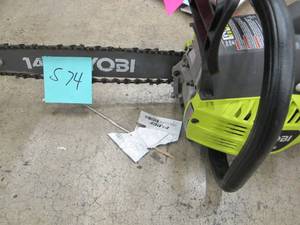 lot S74 image: RYOBI RY3714 14 in. 37cc 2-Cycle Gas Chainsaw - Untested AS-IS