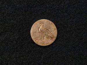 lot 4 image: 1908 Two and One Half Dollar Indian...