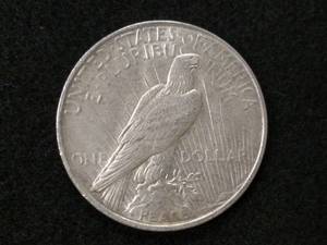 lot 59 image: 1922 D Peace Silver Dollar...
