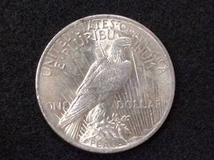 lot 62 image: 1923 Peace Silver Dollar...