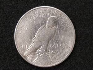 lot 74 image: 1925 S Peace Silver Dollar...