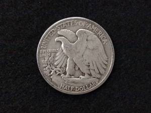 lot 107 image: 1945 D Walking Liberty Silver Half ...