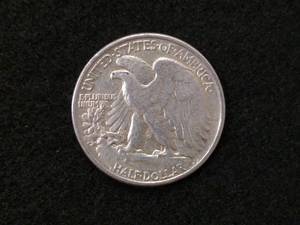 lot 108 image: 1946 Walking Liberty Silver Half Do...