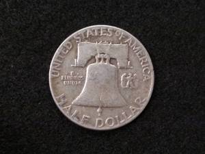 lot 112 image: 1951 Franklin Silver Half Dollar...