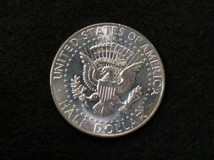 lot 128 image: 1964 D AU Kennedy Silver Half Dolla...