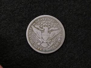 lot 131 image: 1909 Barber Silver Quarter...