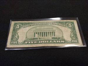 lot 153 image: 1934 A Five Dollar Silver Certifica...