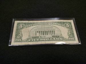 lot 156 image: 1963 Five Dollar Red Seal United St...