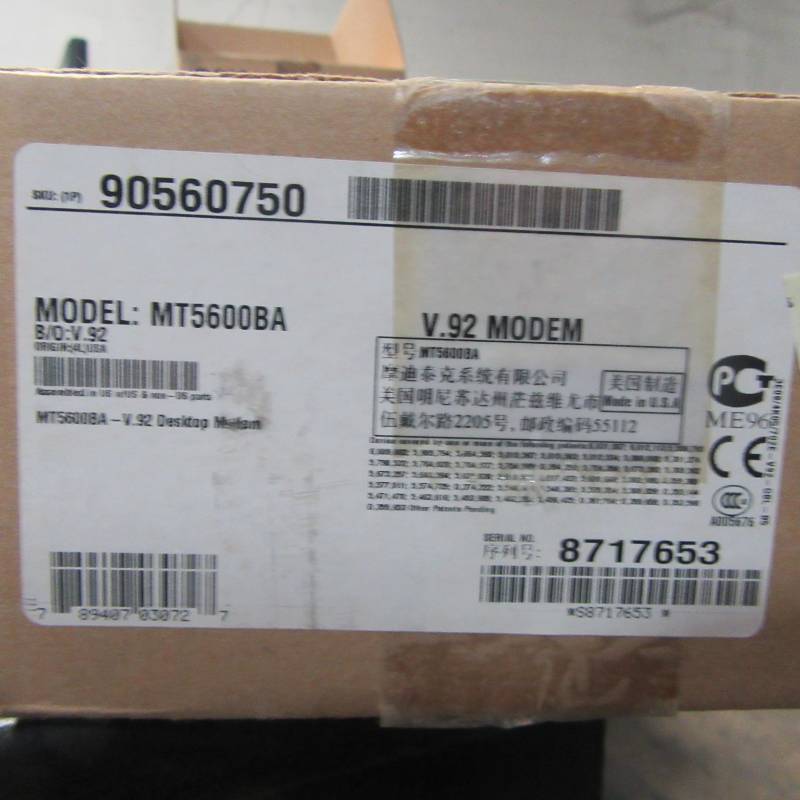 lot 81 image: MultiTech Systems V.92 Modem New Model MT5600BA