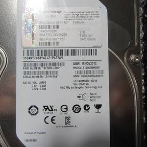 lot 88 image: Lot of 10x 2 Terabit Hard Drives  IBM PN 9YZ268039
