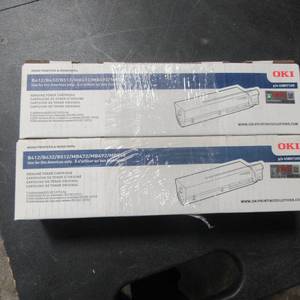 lot 98 image: Pair of OKI Printer Toner Cartrages New