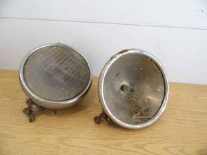 lot 68 image: Pair of Antique Headlights
