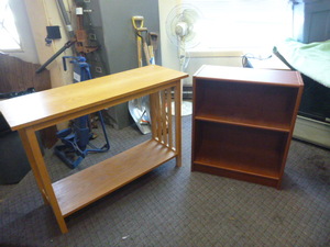 lot 37 image: Couch Table and Bookcase