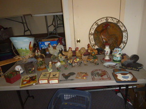 lot 64 image: Collection of Rooster Statues