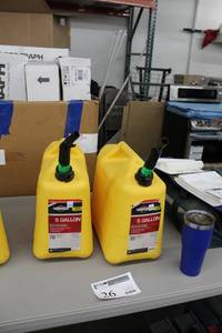 lot 26 image: Lot of (2) 5-Gallon Diesel Cans