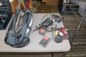 lot 82 image: Bosch Cordless Sawzall, 2-Batteries, Charger, Carry Bag