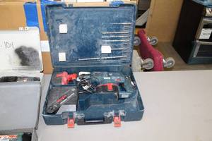 lot 85 image: Bosch 24VDC Cordless Hammerdrill 11524, 2-Batteries, Charger, Case, Drill Bits