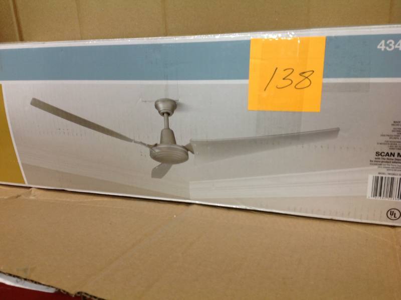 Hampton Bay Industrial 60 In Indoor Brushed Steel Ceiling Fan