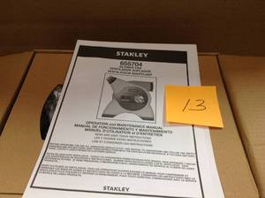 lot 13 image: Stanley Pivoting Blower Fan open box in like new condition