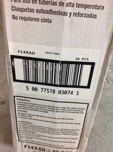 lot 47 image: 1-14 in. x 3 ft. Fiberglass Pipe Insulationopen box in like new condition