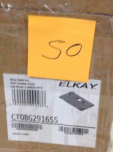lot 50 image: Elkay Kitchen Sink Bottom Grid - Fits Bowl Size 30 in. x 17 in.open box in like new condition