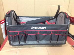 lot 57 image: 20 in. Pro Tool Tote with Removable Tool Wall PLEASE SEE PHOTO DAMAGE