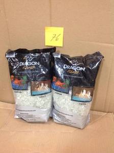 lot 76 image: Margo Garden Products 10 lbs. Crystal Reflective Tempered Fire Glass new