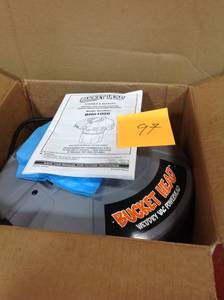 lot 97 image: Bucket Head 5 Gal. 1.75-Peak HP Wet Dry Vacopen box in like new condition