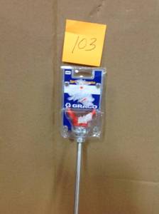 lot 103 image: Paint Sprayer Accessories Graco Other Materials 20 in. Tip Extension 243042open pkg in like new condition