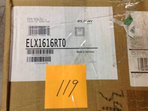 lot 119 image: Elkay Quartz Luxe Drop-InUndermount Composite 16 in. Bar Sink in Ricottaopen box in like new condition