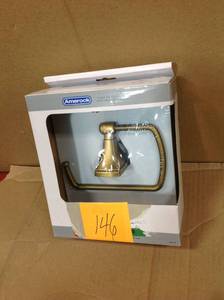 lot 146 image: Amerock Clarendon Towel Ring in Gilded Bronze BH26501GB not used
