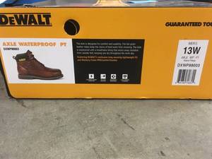 Dewalt Mens Sz 13W Walnut Axle Waterproof PT Soft not used
