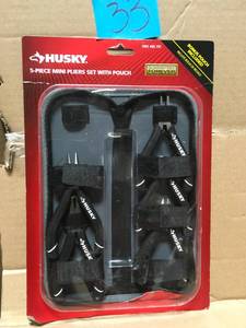 Husky Mini Pliers Set 5 Pc w Bonus Pouch in good condition�