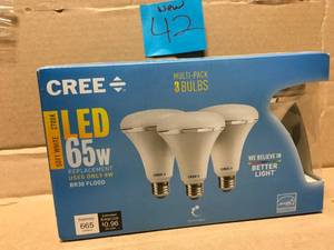 CREE 65W Equivalent Soft White 2700K BR30 Dimmable LED Light Bulb - 3 Pack new