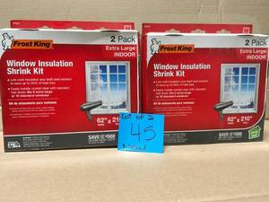 Lot of 2 Frost King EO 62 in. x 210 in. Polyurethane Extra-Large Shrink Window Insulation (2 per Pack) not used