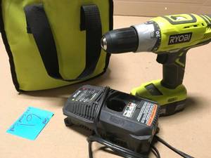 RYOBI 18-Volt ONE Lithium-Ion Cordless Brushless DrillDriver-Impact Driver 1.3 Ah Battery, Charger, Bag used in good condition