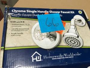 Single-Handle 1-Spray Shower Faucet Only in Chrome in good condition open box