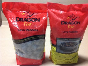 Lot of 2 Dragon Fire Lava Pebbles not used