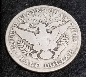 lot 11 image: 1909 BARBER SILVER HALF DOLLAR