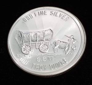 lot 20 image: 1 TROY OZ. .999 FINE SILVER GOLDEN STATE MINT PROSPECTOR
