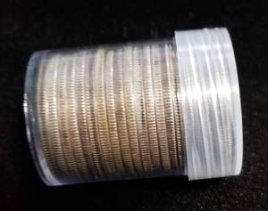 lot 31 image: UNC ROLL OF (20) 1968 40% SILVER KENNEDY HALF DOLLARS NICELY TONED
