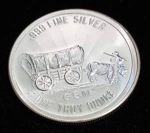lot 43 image: 1 TROY OZ. .999 FINE SILVER GOLDEN STATE MINT PROSPECTOR