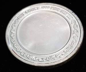 lot 49 image: 1 TROY OZ. .999 FINE SILVER EAGLE ON SHIELD DESIGN