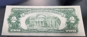 lot 09-A image: 1953-A US RED SEAL $2 FEDERAL RESERVE NOTE
