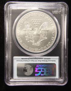 lot 22 image: 2012 AMERICAN SILVER EAGLE 1 TROY OZ. .999 FINE SILVER MS70 PCGS FIRSTSTRIKE