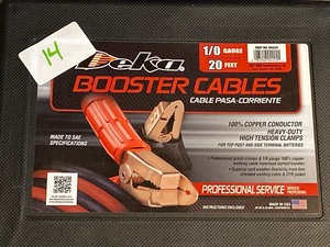 lot 14 image: Deka 10-Gauge 20ft Booster Cable S...