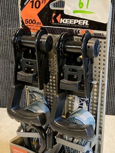 lot 61 image: New 2-Pack Of Keeper 10x500# Ratch...